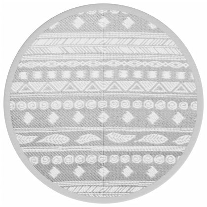Килим за открито, ARAKIL сив, Ø120 см, PP