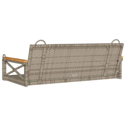 Пейка люлка, сива, 109x62x40 см, полиратан