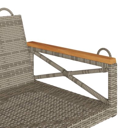 Пейка люлка, сива, 109x62x40 см, полиратан