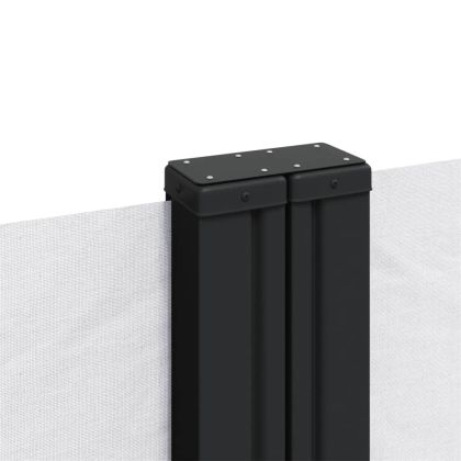 Прибираща се странична тента, бяла, 180x1000 см