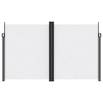 Прибираща се странична тента, бяла, 200x600 см