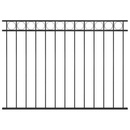 Ограден панел Assen стомана 1,7x1,2 м черен