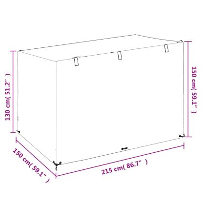 Калъфи за люлки 2 бр 12 капси 215x150x130/150 см полиетилен