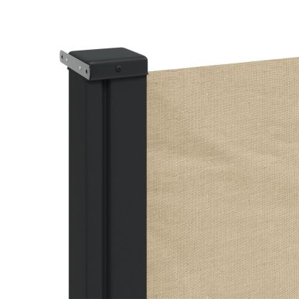 Прибираща се странична тента, бежова, 160x300 см