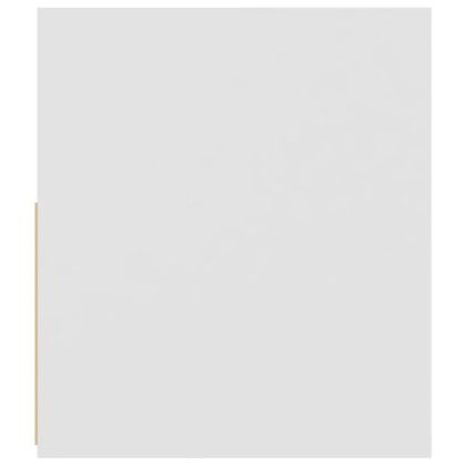 ТВ шкаф с LED осветление, бял, 120x35x40 см