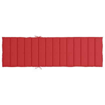 Шалте за шезлонг, червено, 200x50x3 см, Оксфорд плат