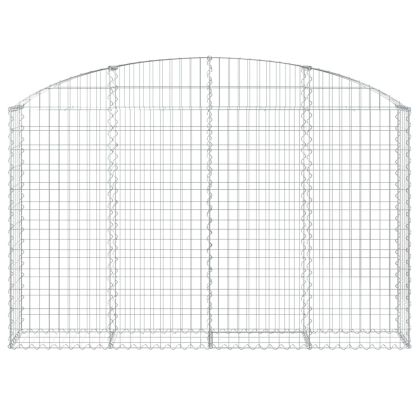 Дъговидна габионна кошница 200x30x120/140 см поцинковано желязо