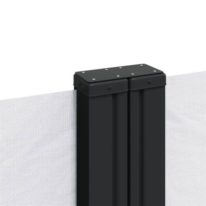 Прибираща се странична тента, бяла, 180x600 см