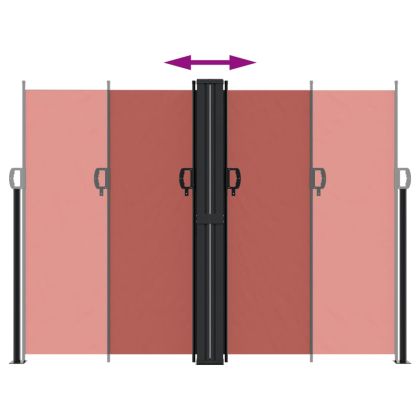 Прибираща се странична тента, теракота, 180x1200 см