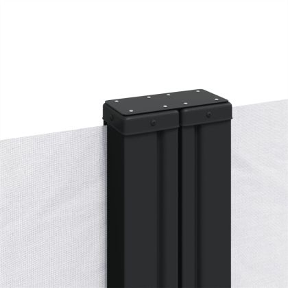 Прибираща се странична тента, бяла, 160x1200 см