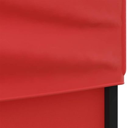 Сгъваема парти палатка със странични стени, червена, 3x3 м