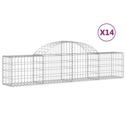 Габионни кошници арка 14 бр 200x30x40/60 см поцинковано желязо