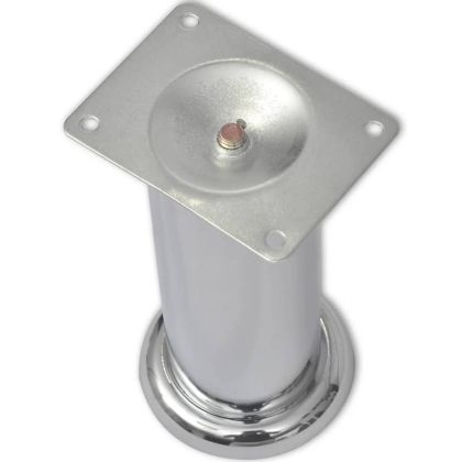 Кръгли крака за диван, 8 бр, хром, 180 мм