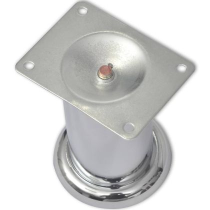 Крака за диван, 8 бр, кръгли, хром, 60 мм