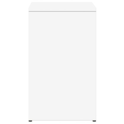 Странична маса, бяла, 50x30x50 см, инженерно дърво