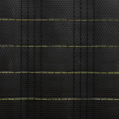 Балконски паравани, 5 бр, черен, 255x19 см, полиратан