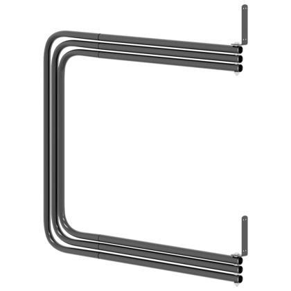 Поставка за потници, 3 рамена, черно, желязо