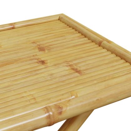 Сгъваема градинска маса, 110x55x75 см, бамбук