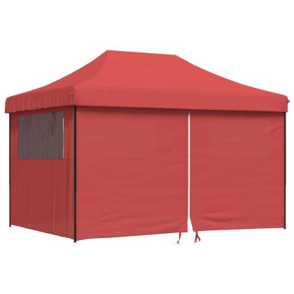 Сгъваема парти шатра pop-up с 4 странични стени бордо