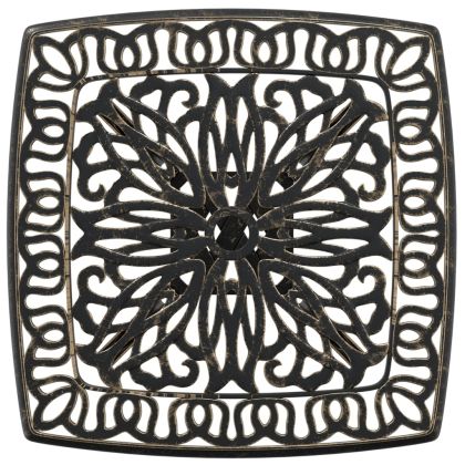 Градинска маса, бронз, 53x53x53 см, лят алуминий