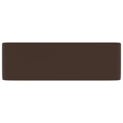 Луксозна мивка, матово тъмнокафява, 41x30x12 см, керамика