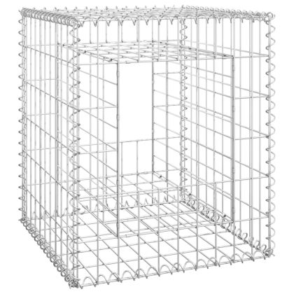 Габионни кошници стълб, 2 бр, 50x50x60 cм, желязо