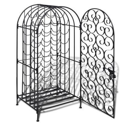 Метална стойка за вино, за 35 бутилки