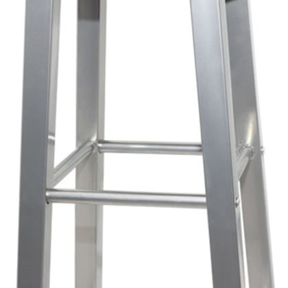 Бар табуретки, 4 бр, сребристо и кафяво, МДФ