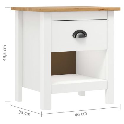 Нощни шкафчета 2 бр Hill 46x35x49,5 см борово дърво масив