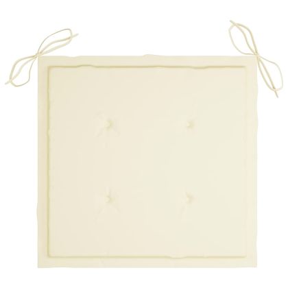 Градински трапезен комплект сгъваем възглавници 5 части бамбук