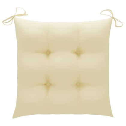 Градински трапезен комплект сгъваем възглавници 5 части бамбук