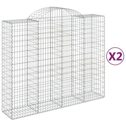 Габионни кошници арка 2 бр 200x50x160/180 см поцинковано желязо