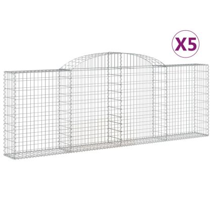Габионни кошници арка 5 бр 300x30x100/120 см поцинковано желязо
