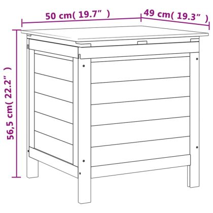 Градинска ракла антрацит 50x49x56,5 см чам масив