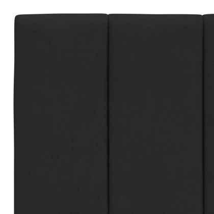 Легло с матрак Hanko, черно, 100x200 см, кадифе
