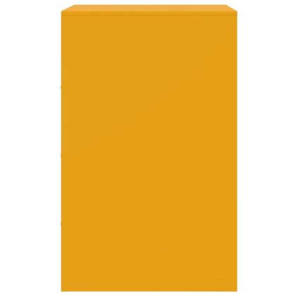 Нощни шкафчета 2 бр горчица жълто 34,5x39x62 см стомана