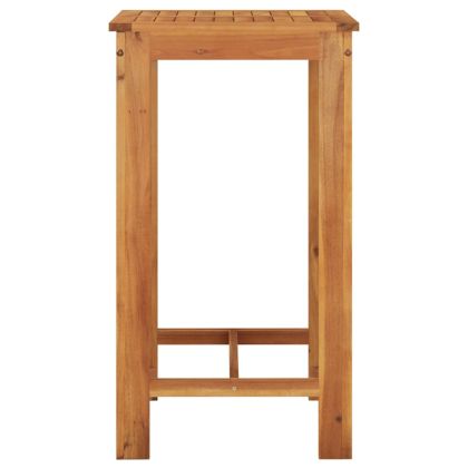 Градински бар комплект, 5 части, сиво, акация масив и полиратан