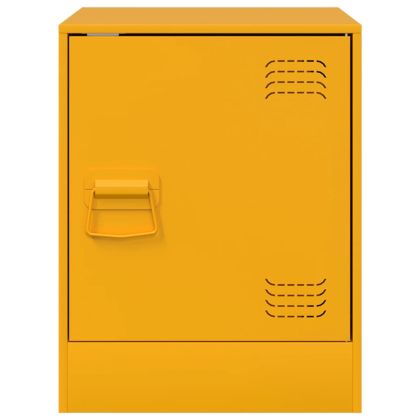 Нощни шкафчета 2 бр горчица жълто 34,5x39x44 см стомана