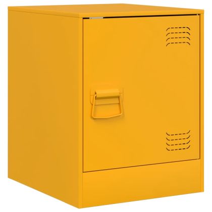 Нощни шкафчета 2 бр горчица жълто 34,5x39x44 см стомана