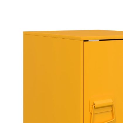 Нощни шкафчета 2 бр горчица жълто 34,5x39x44 см стомана