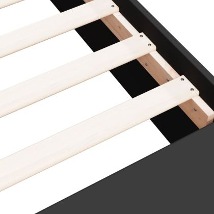 Рамка за легло, черна, 90x190 см, инженерно дърво