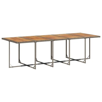 Градински комплект от 13 части с възглавници сив полиратан