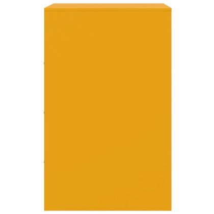 Нощно шкафче, горчица жълто, 34,5x39x62 см, стомана
