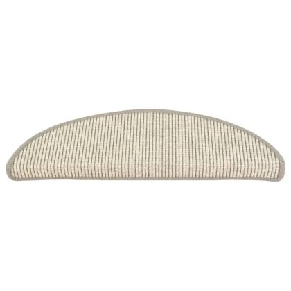 Изтривалки за стълби, 15 бр., 56x17x3 см, сребърни, полукръгли