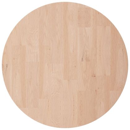 Кръгъл плот за маса, Ø40x4 см, необработен дъб масив