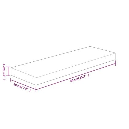 Дъска за рафт, 40x20x4 см, необработен масивен дъб