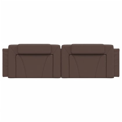 Мека табла за легло Viana, кафява, 180 см, изкуствена кожа