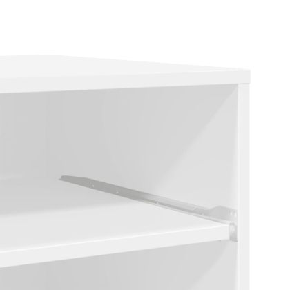 Стойка за принтер с колелца, бяла, 60x48x74 см