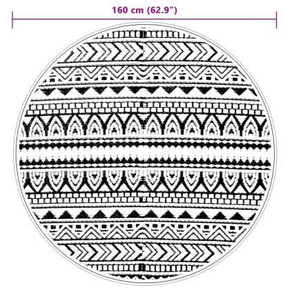 Килим за открито, ARAKIL черен, Ø160 см, PP