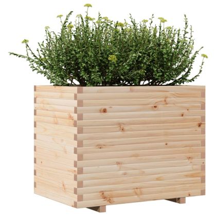Градинска кашпа 90x60x72,5 см масивна борова дървесина